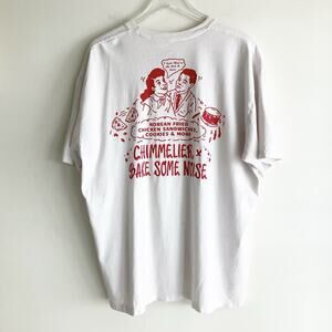 PLS READ Chimmelier Bake Some Noise 2XL T Shirt White Red Korean Los Angeles CA